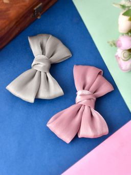 Silvermerc Designs - Pink and Green Alligator Hair Clips (Set of 2)