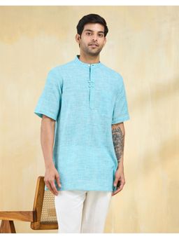 Fabindia - Turquoise Cotton Short Kurta