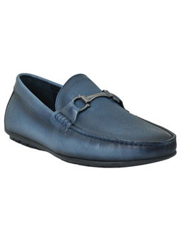 Cobblerz - Men Blue Perforated Loafers