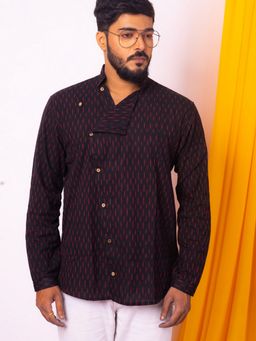Uttariya - Men Black Casual Shirt