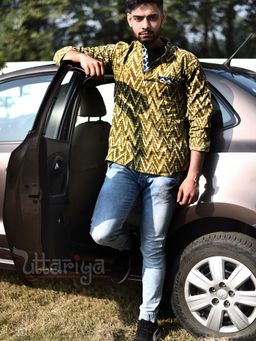 Uttariya - Men Green Casual Shirt