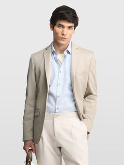 Arrow Newyork - Beige Men Zero Calorie Slim Fit Knitted Blazer