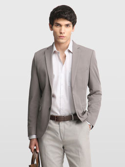 Arrow Newyork - Grey Men Zero Calorie Slim Fit Knitted Blazer
