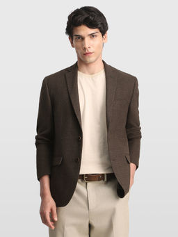 Arrow - Brown Men Body Tailored Regular Fit Twill Blazer