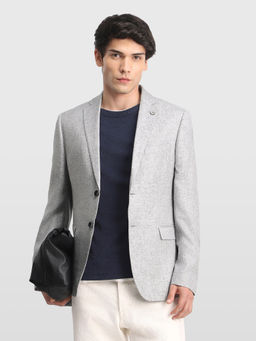 Arrow - Grey Men Body Tailored Regular Fit Twill Blazer