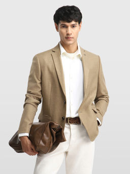 Arrow - Brown Men Body Tailored Regular Fit Twill Blazer