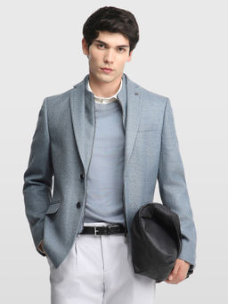 Arrow - Blue Men Body Tailored Regular Fit Twill Blazer