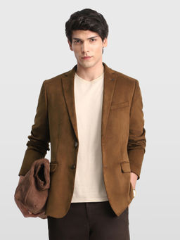 Arrow - Brown Men Zero Calorie Slim Fit Knitted Blazer