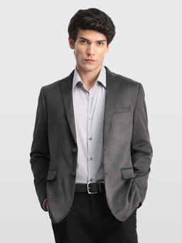 Arrow - Grey Men Zero Calorie Slim Fit Knitted Blazer