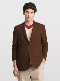 Arrow - Brown Men Zero Calorie Slim Fit Knitted Blazer