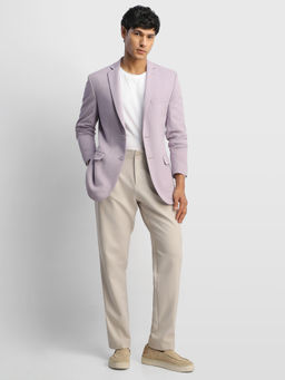 Arrow - Lavender Men Zero Calorie Slim Fit Knitted Blazer