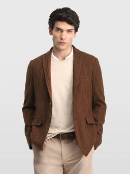 Arrow - Brown Men Zero Calorie Slim Fit Knitted 185Blazer