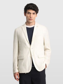 Arrow - White Men Zero Calorie Slim Fit Knitted 185Blazer