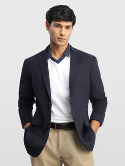 Arrow - Blue Men Body Tailored Regular Fit Knitted 185Blazer