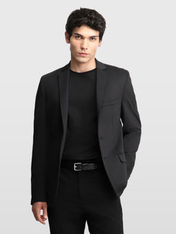 Arrow - Black Men Zero Calorie Slim Fit Knitted Blazer