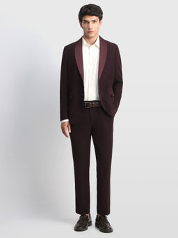 Arrow - Red Men Body Tailored Regular Fit Tuxedo Suit Blazer with Trouser
