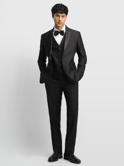 Arrow - Black Men Self-Design Ceremony Tuxedo Suit Blazer with Trouser