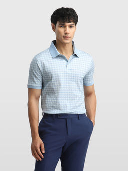 Arrow - Blue Men Geometric Printed Glided Night Polo Shirt