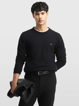 Arrow Sports - Black Men Solid Regular Fit Sweater