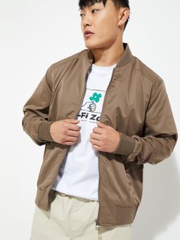 max - Brown URB_N Men Solid Jacket
