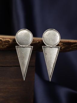 Spring Soul - Silver Geometric Drop Earrings
