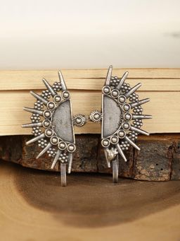 Spring Soul - Oxidized Sunburst Ear Cuffs