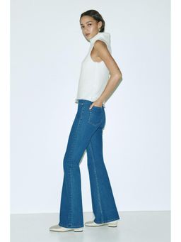 H&M - Women Blue Flared High Jeans