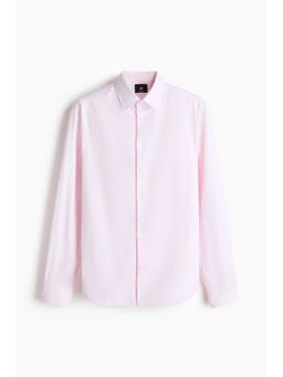 H&M - Men Pink Slim Fit Easy-Iron Shirt