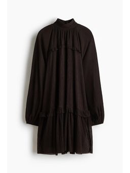 H&M - Women Brown Plissa Jersey Dress