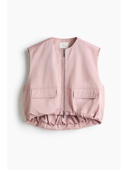 H&M - Women Pink Bubble-Hem Gilet