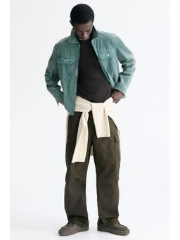 H&M - Men Turquoise Corduroy Overshirt