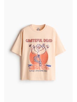 H&M - Women Multi-Color Oversized Print-Motif T-Shirt