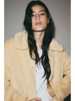H&M - Women Beige Pile Jacket