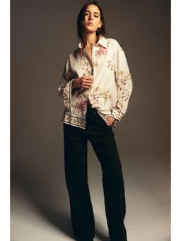 H&M - Women Multi-Color Linen-Blend Shirt