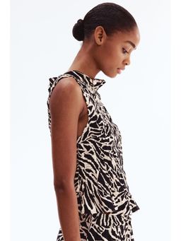 H&M - Women Black Smocked Viscose Top