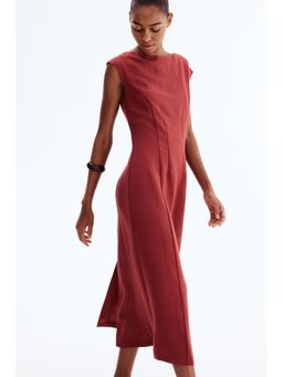H&M - Women Red Waisted Sleeveless Dress