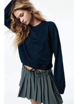 H&M - Women Blue Drawstring Jumper