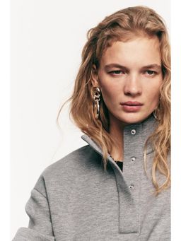 H&M - Women Grey Scuba Sweatshirt