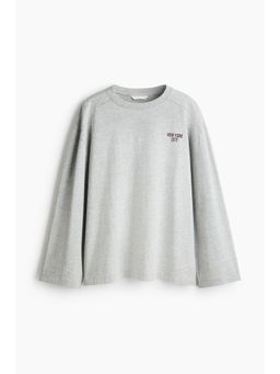 H&M - Women Grey Oversized Jersey Top