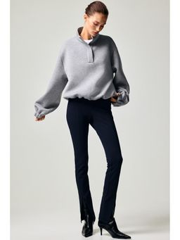 H&M - Women Blue Ponte Di Roma Leggings