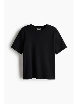 H&M - Women Black Interlock T-Shirt