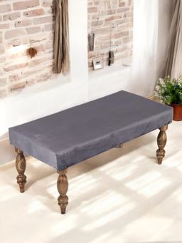 Ikiriya - Best One Sheesham Wood Accent Bench Iron Grey Velvet Teak Finish (1 Year Warranty)