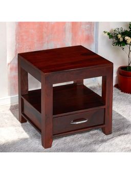 Ikiriya - Sheesham Wood End Table / Corner Tables / Bedside Table In Honey Finish (1 Year Warranty)