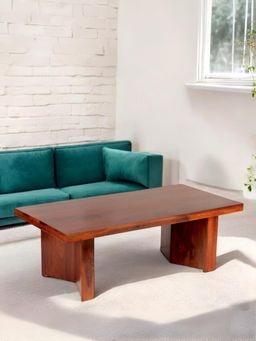 Ikiriya - Sheesham Wood Contemporary Coffee Table In Honey Finish (1 Year Warranty)