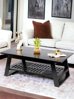 Ikiriya - Sheesham Wood Accent Coffee Table In Extra Dark Mahogany Finish (1 Year Warranty)