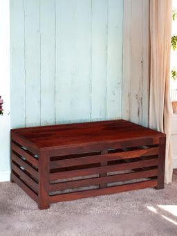 Ikiriya - Sheesham Wood Contemporary Coffee Table In Honey Finish (1 Year Warranty)