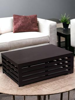 Ikiriya - Sheesham Wood Contemporary Coffee Table In Extra Dark Mahogany Finish (1 Year Warranty)
