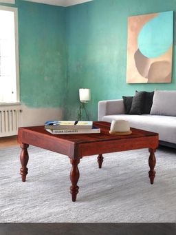 Ikiriya - Sheesham Wood Contemporary Coffee Table In Honey Finish (1 Year Warranty)