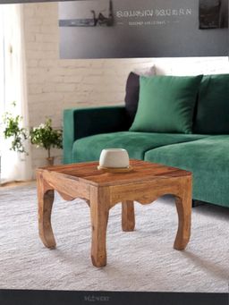 Ikiriya - Sheesham Wood Contemporary Coffee Table In Natural Teak Finish (1 Year Warranty)