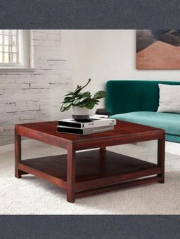 Ikiriya - Sheesham Wood Contemporary Coffee Table In Honey Finish (1 Year Warranty)